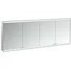 Image de Emco Prime 2 Armoire de Toilette Lumineuse, 2000 mm, 4 Portes, modèle encastré, 949713567, Couleur: Aluminium