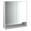 Image de Emco loft Armoire de Toilette Lumineuse avec Compartiment inférieur, 600 mm, modèle à encastrer, Aluminium/Miroir, 979805205, Exécution: 2 Portes