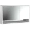 Image de Emco loft Armoire de Toilette Lumineuse avec Compartiment inférieur, 1600mm, 3 Portes, modèle Apparent, 9798, Couleur: Aluminium/Miroir