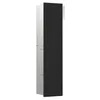 Image de Emco Module WC asis Pure avec façade en Verre et butée de Porte Gauche, encastré, 1 Porte, 730 mm, Noir Mat