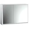 Image de Emco loft Armoire de Toilette Lumineuse, 1000mm, 2 Portes, modèle Apparent, Aluminium/Blanc, 9798061, Exécution: Porte Large à Droite