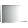 Image de Emco loft Armoire de Toilette Lumineuse, 1200mm, 2 Portes, modèle encastré, 9798, Couleur: Aluminium/Blanc