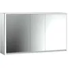 Image de Emco loft Armoire de Toilette Lumineuse, 1400mm, 3 Portes, modèle Apparent, 9798, Couleur: Aluminium/Blanc
