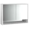 Image de Emco loft Armoire de Toilette Lumineuse avec Compartiment inférieur, 1000mm, 2 Portes, modèle Apparent, Aluminium/Blanc, 979806212, Exécution: 2 Portes