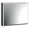 Image de Emco loft Armoire de Toilette Lumineuse, 800mm, 2 Portes, modèle Apparent, Noir/Miroir, 979813308, Exécution: Porte Large à Droite