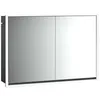 Image de Emco loft Armoire de Toilette Lumineuse, 1000mm, 2 Portes, modèle à encastrer, Noir/Miroir, 979813313, Exécution: 2 Portes