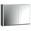 Image de Emco loft Armoire de Toilette Lumineuse, 1000mm, 2 Portes, modèle à Poser, Noir/Miroir, 9798133, Exécution: Porte Large à Gauche