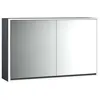 Image de Emco loft Armoire de Toilette Lumineuse, 1300mm, 2 Portes, modèle Apparent, 9798, Couleur: Noir/Miroir
