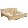 Image de KERBL - Hamac mural pour chats - TIMBER - 38 x 335 x 16 cm - Bois massif - Tissu peluche