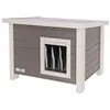 Image de Maison extérieure pour chat en composite matériau durable - KERBL - ECO Eli - Gris / Blanc - 57 x 45 x 43 cm