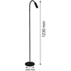 Image de Busch Lampe sur pied LED Rocco, noir mat bras flex rouge