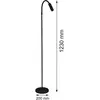 Image de Busch Lampe pied LED Rocco, nickel mat bras flex rouge