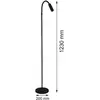Image de Busch Lampe sur pied LED Rocco, chromée bras flex rouge