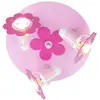 Image de Elobra Plafonnier Fleurs, rose, rond, à 3 lampes