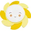 Image de Elobra Lampe enfants Soleil Effet Siri Smile Star Light LED Plafonnier pour enfants, couleur réglable, Bois, jaune, 55 x 55 x 10 cm