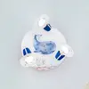 Image de Elobra Plafonnier Paul Pottwal, blanc-bleu, Ø 29 cm, à 3 lampes