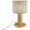 Image de Elobra Lampe à poser Inka S, chêne/noir, bois/tissu, hauteur 30 cm