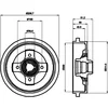 Image de TEXTAR 1x tambour de frein 94006700 Compatible avec: AUDI 100 C1 Coupe, 100 C1 Stufenheck, 50, 80 B1 Stufenheck, 80 B2 Stufenheck, 90 B2, COUPE B2, SEAT CORDOBA, IBIZA II, TOLEDO I