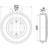 Image de TEXTAR 1x tambour de frein 94010300
