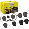Image de TEXTAR Plaquettes de freins Avant avec contact du palpeur d'usure intégré 2328001 Compatible avec VW Passat B5 GP Break 3BG, 3B6 Passat B5 GP Berline 3BG, 3B3, AUDI A4 B5 Avant 8D5 A4 B5 Berline 8D2