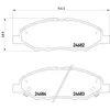 Image de TEXTAR Plaquettes de freins Avant avec indicateur d'usure Épaisseur 14,2mm 2468201 Compatible avec NISSAN MICRA III K12, MITSUBISHI Lancer VIII Break CV