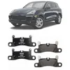 Image de TEXTAR Plaquettes de freins Arrière préparé pour l'indicateur d'usure Épaisseur 17,4mm avec masses d'équilibrage 2472102 Compatible avec PORSCHE Cayenne 92A