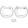 Image de TEXTAR 84064600 Kit de freins à tambour avec cylindre de roue avec élément d'ajustage Arrière
