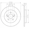 Image de TEXTAR 92224003 2x Disque de frein Arrière Ø259mm Hauteur: 30,7mm Épaisseur: 9mm Nombre de Trous: 5/7 Cercle de percage -Ø: 100mm Plein Compatible avec TOYOTA PRIUS ZVW3, SUBARU Trezia II DBA-NSP120