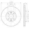 Image de Disque de frein TEXTAR 92255203 Essieu avant ventilé de l'intérieur