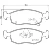 Image de TEXTAR Plaquettes de freins Avant avec indicateur d'usure Épaisseur 17mm 2543501 Compatible avec FIAT 500 3 portes 312 500 C Cabriolet 312