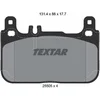 Image de TEXTAR Plaquettes de freins Avant préparé pour l'indicateur d'usure Épaisseur 17,7mm 2550501 Compatible avec MERCEDES-BENZ Classe S Berline W222, V222, X222