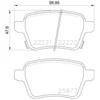 Image de TEXTAR Plaquettes de freins Arrière avec indicateur d'usure Épaisseur 16,8mm avec accessoires 2222001 Compatible avec OPEL Corsa E 3/5 portes X15 Adam M13 Corsa E 3/5 portes Van X15, VAUXHALL