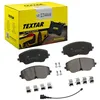 Image de TEXTAR Plaquettes de freins Avant contact de signal d'usure inclus Épaisseur 18,4mm avec accessoires 2062601 Compatible avec VW Tiguan II AD1, AX1 Golf VIII 3/5 portes CD1 Golf VIII Variant CG5, AUDI