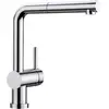 Image de BLANCO LINUS-S-F   Robinet de Cuisine avec Bec Rabattable et Douchette Extractible   Basse Pression   Chrome   514276