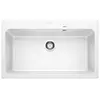 Image de BLANCO NAYA XL 9 Évier en granit blanc en SILGRANIT - Type de montage : montage par le haut - Pour armoires inférieures de 90 cm de large - Grand volume de bassin pour une utilisation optimale -