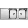 Image de BLANCO LEMIS 8 S-IF   Évier Double Bac de Cuisine pour Meubles Bas de 80 cm de Large   Inox   Cuve à Fond Plat IF   523037