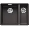 Image de BLANCO SUBLINE 340/160-F   Évier de Cuisine Double Affleurant Pour Meubles Bas de 60 cm de Large   SILGRANIT   Gris   523569