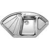 Image de BLANCO delta-IF 523667 Évier d’Angle Évier de Cuisine pour Pose Normale et à Fleur de Plan avec Commande de Vidage et Récipient Acier Inoxydable Satiné