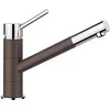 Image de BLANCO KANO   Robinet Mitigeur Monocommande Bicolore pour la Cuisine   Plage de pivotement à 360°   Chrome / Marron   525033