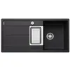 Image de BLANCO METRA 6 S-F SILGRANIT noir | Type d'encastrement : affleurant de surface | réversible | avec commande de vidange et accessoires | meuble bas de 60 cm | grand bac | surface facile à nettoyer