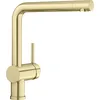 Image de BLANCO LINUS | Robinet de cuisine en or satiné | Haute pression | Clapet anti-retour | Cartouche en céramique | Qualité d'eau assurée et économie d'eau | [11 x 26,6 x 28,2 cm]