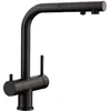 Image de BLANCO FONTAS-S II Filtre | Robinet de cuisine en noir mat | Haute pression | Avec tuyau extractible | Clapet anti-retour | Économie d'eau | Filtre supplémentaire nécessaire | 16,6 x 26,4 x 30,6 cm