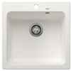 Image de BLANCO NAYA 5 | Silgranit blanc | Type de montage : montage par le haut | Sans commande d'ouverture de vidange | Meuble bas de 50 cm | Grand volume de bassin pour une utilisation optimale | Surface