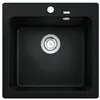 Image de BLANCO NAYA 5 | Silgranit noir | Type de montage : montage par le haut | Sans commande d'ouverture de vidange | Meuble bas de 50 cm | Grand volume de bassin pour une utilisation optimale | Surface