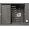 Image de BLANCO ELON 45 S 527251, SILGRANIT Gris volcanique, réversible, avec commande de vidange, avec accessoires