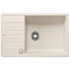 Image de BLANCO ZIA XL 6 S Compact Évier en granit SILGRANIT blanc doux, type de montage : montage par le haut, réversible, pour armoires inférieures de 60 cm de large, grand bassin, surface facile à nettoyer