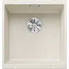 Image de BLANCO SUBLINE 400-U | Évier en granit SILGRANIT blanc doux | Type de montage : sous plan | pour armoires inférieures de 50 cm de large | Forme de bassin 2 en 1 : deux bacs, une découpe et une seule