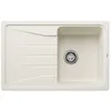 Image de BLANCO SONA 45 S Évier en granit SILGRANIT blanc doux Type de montage : montage par le haut, réversible, pour armoires inférieures de 45 cm de large, grand bassin, surface facile à nettoyer, 78 x 50 x