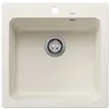 Image de BLANCO NAYA 5 Silgranit blanc doux, type d'encastrement : encastrement par le haut, sans commande de ventilation, meuble bas de 50 cm, grand volume de bassin pour une utilisation optimale, surface