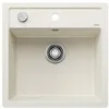 Image de BLANCO DALAGO 5-F | Évier en granit blanc doux | Type de montage : affleurant | Pour armoires inférieures de 50 cm de large | Grand volume de bassin pour une utilisation optimale | Surface facile à